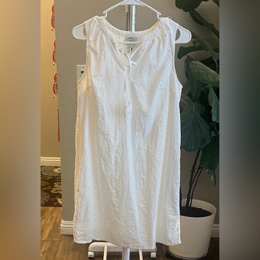 St. John's Bay White Sleeveless Mini Dress